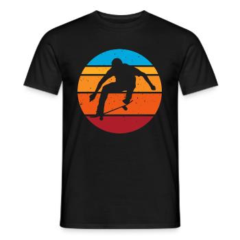 Skateboarding Junge Trick Retro Skater - Männer T-Shirt - Schwarz - Vorne - AI Model Male 178 light (178cm)