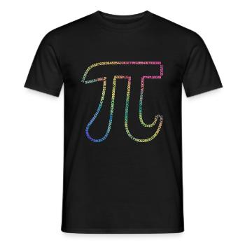 Irrationale Zahl Pi 3,14 Mathe Bunt - Männer T-Shirt - Schwarz - Vorne - AI Model Male 178 light (178cm)