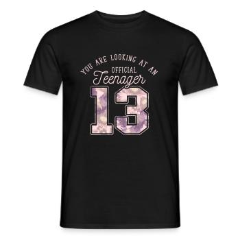 13ème anniversaire adolescente officielle - T-shirt homme - noir - Devant - AI Model Male 178 light (178cm)