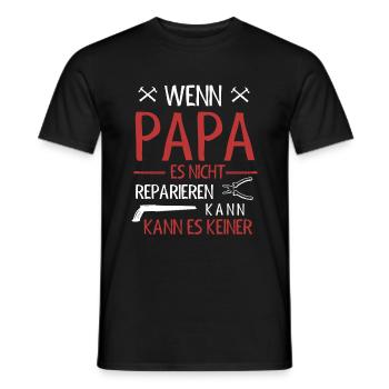 Papa Reparieren Handwerker Ehemann Vater - Männer T-Shirt - Schwarz - Vorne - AI Model Male 178 light (178cm)