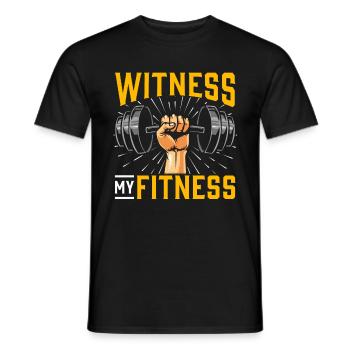 Witziger Sportler Gym Workout Hantel Humor - Männer T-Shirt - Schwarz - Vorne - AI Model Male 178 light (178cm)