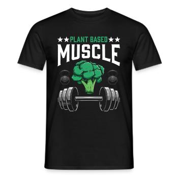 Les muscles végétaliens basent sur les plantes fitness athlète - T-shirt homme - noir - Devant - AI Model Male 178 light (178cm)