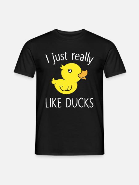 Ducks Fan Funny Duck Lover - Men's T-Shirt - black
