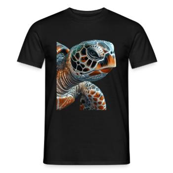 Tortue marine - T-shirt homme - noir - Devant - AI Model Male 178 light (178cm)