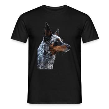 Australischer Treibhund - Männer T-Shirt - Schwarz - Vorne - AI Model Male 178 light (178cm)