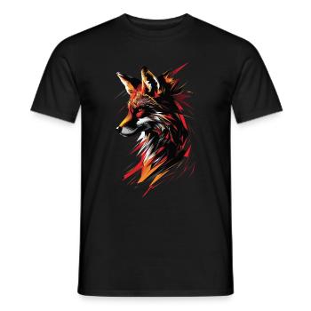 Fox - Men's T-Shirt - black - Front - AI Model Male 178 light (178cm)