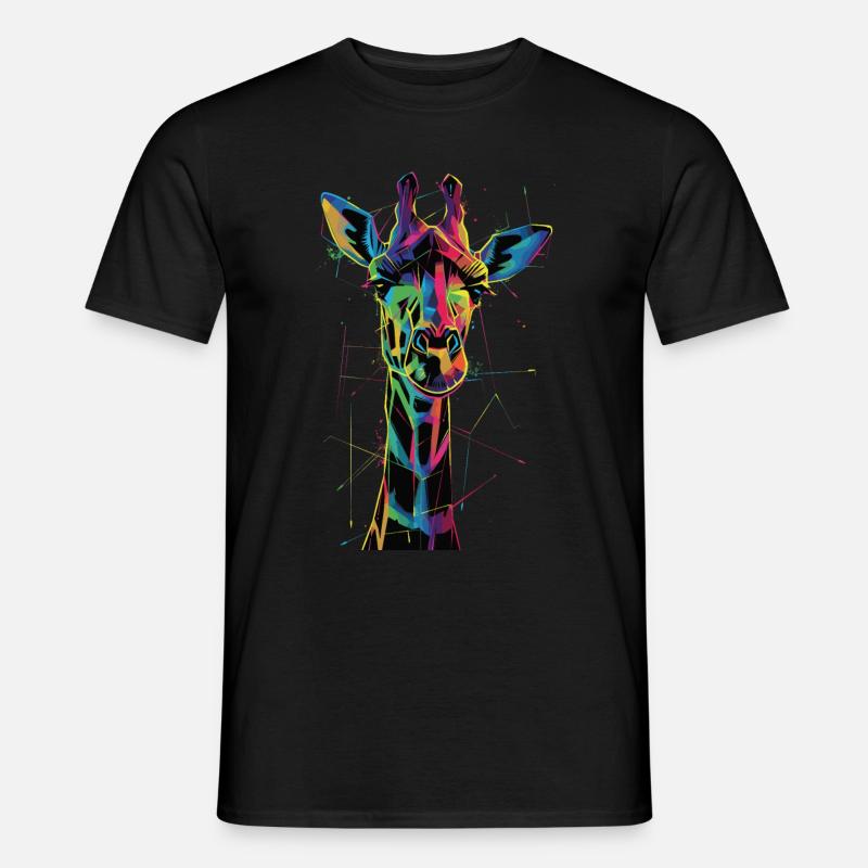 Giraffe - Männer T-Shirt - Schwarz