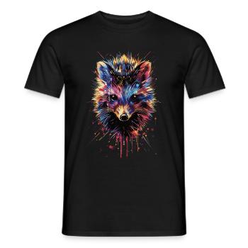 Hedgehog - Men's T-Shirt - black - Front - AI Model Male 178 light (178cm)
