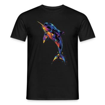 Narwal - Männer T-Shirt - Schwarz - Vorne - AI Model Male 178 light (178cm)