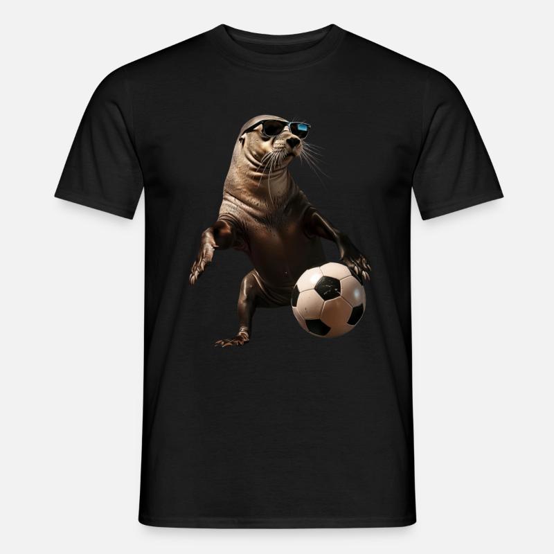 Seelöwe - Männer T-Shirt - Schwarz
