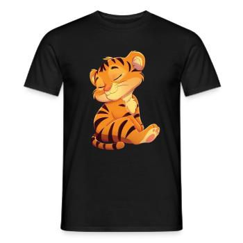 Tigre - T-shirt homme - noir - Devant - AI Model Male 178 light (178cm)