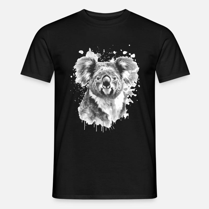 Koala - Männer T-Shirt - Schwarz