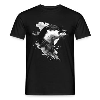 Otter - Men's T-Shirt - black - Front - AI Model Male 178 light (178cm)