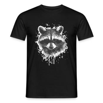 Raccoon - Men's T-Shirt - black - Front - AI Model Male 178 light (178cm)