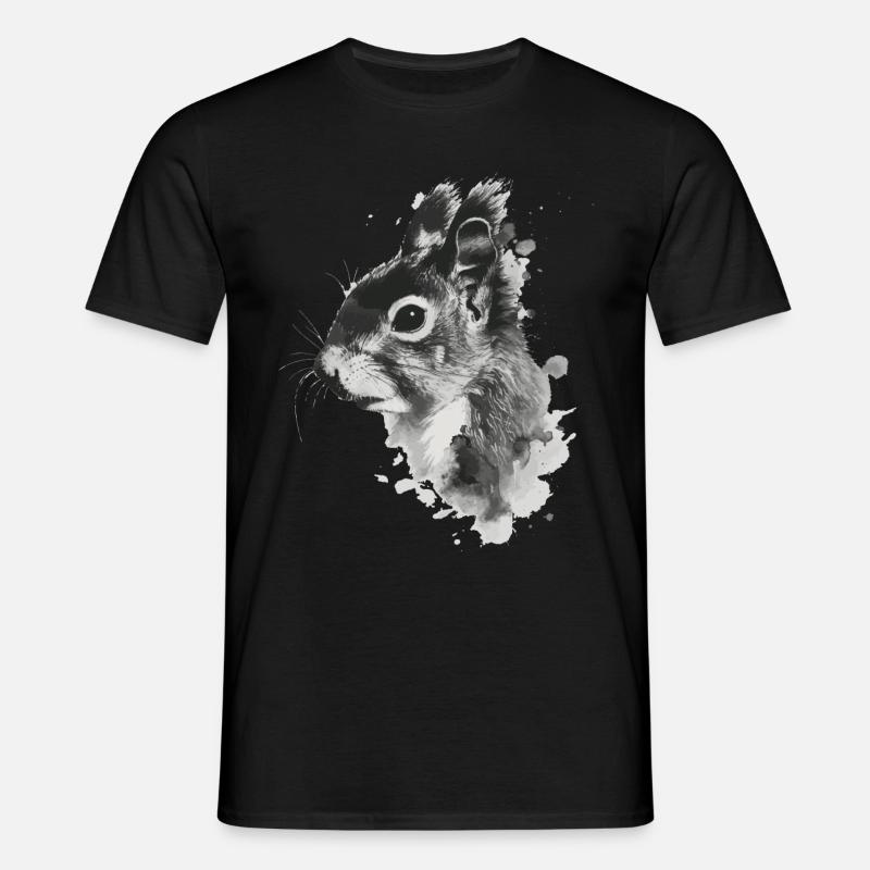 Eichhörnchen - Männer T-Shirt - Schwarz