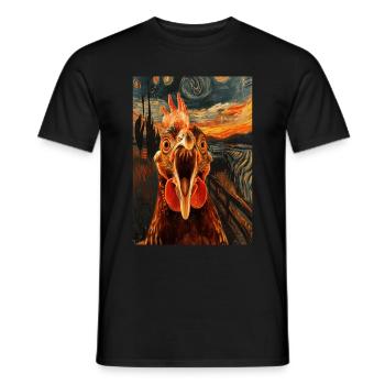 Huhn - Männer T-Shirt - Schwarz - Vorne - AI Model Male 178 light (178cm)