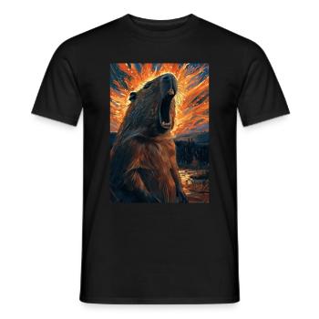 Wasserschwein - Männer T-Shirt - Schwarz - Vorne - AI Model Male 178 light (178cm)