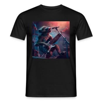 Pavian - Männer T-Shirt - Schwarz - Vorne - AI Model Male 178 light (178cm)