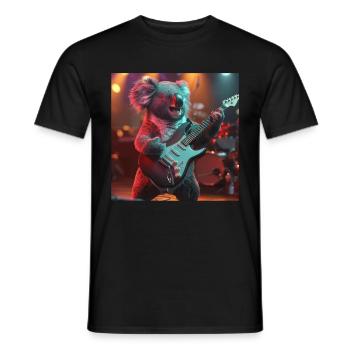 Koala - Men's T-Shirt - black - Front - AI Model Male 178 light (178cm)