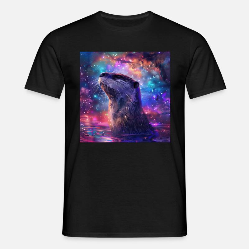 Otter - Männer T-Shirt - Schwarz
