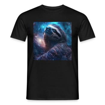 Faultier - Männer T-Shirt - Schwarz - Vorne - AI Model Male 178 light (178cm)