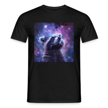 Raccoon - Men's T-Shirt - black - Front - AI Model Male 178 light (178cm)