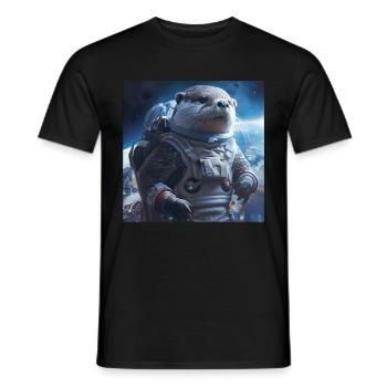 Otter - Männer T-Shirt - Schwarz - Vorne - AI Model Male 178 light (178cm)