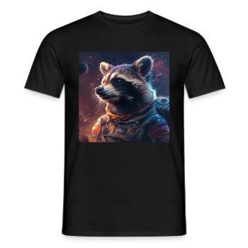Raccoon - Men's T-Shirt - black - Front - AI Model Male 178 light (178cm)