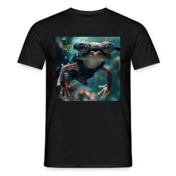 Frog - Men's T-Shirt - black - Front - AI Model Male 178 light (178cm)