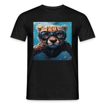 Cheetah - Men's T-Shirt - black - Front - AI Model Male 178 light (178cm)