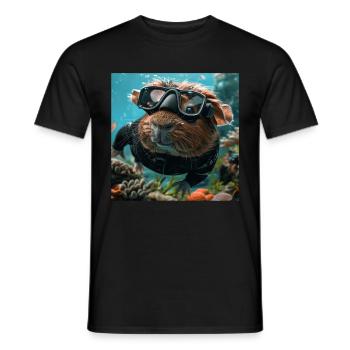 Meerschweinchen - Männer T-Shirt - Schwarz - Vorne - AI Model Male 178 light (178cm)