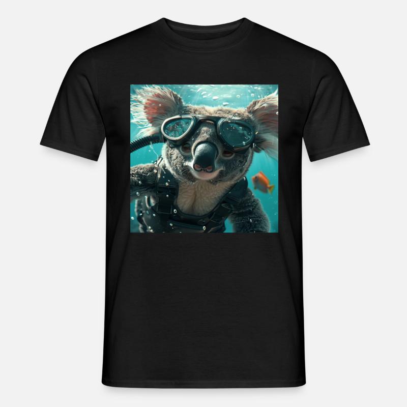 Koala - Männer T-Shirt - Schwarz