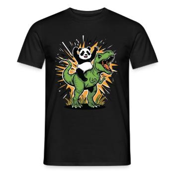 Panda - T-shirt homme - noir - Devant - AI Model Male 178 light (178cm)
