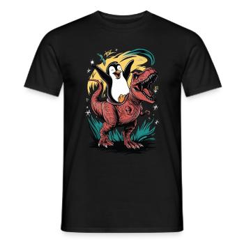 Penguin - Men's T-Shirt - black - Front - AI Model Male 178 light (178cm)