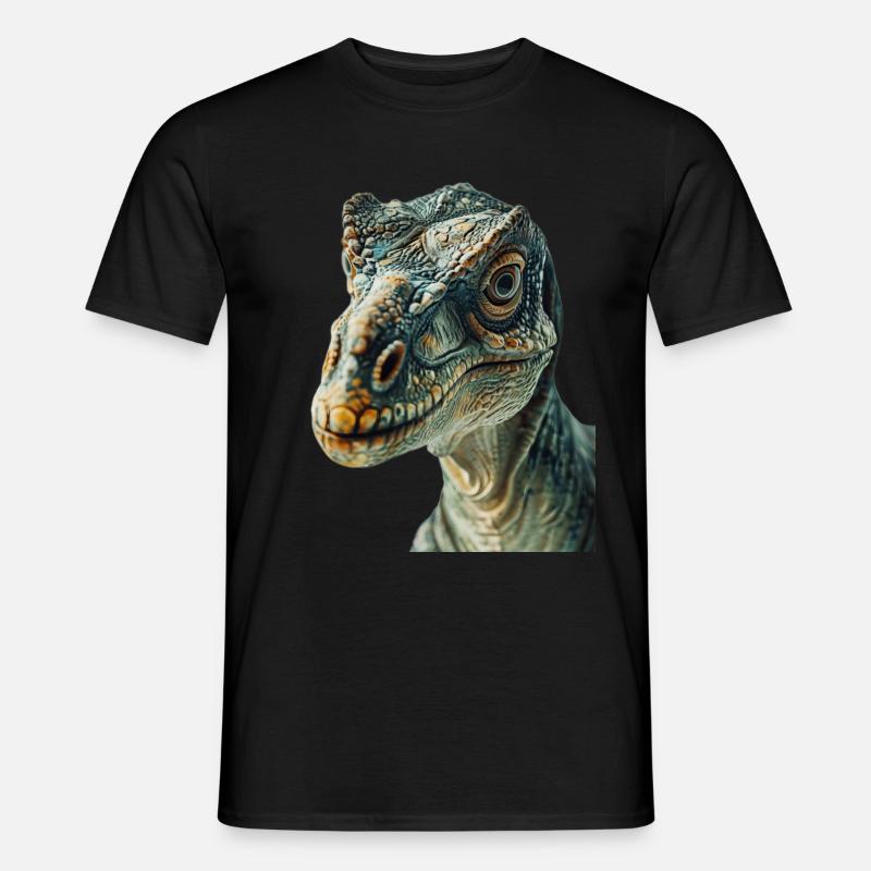 Dinosaurier - Männer T-Shirt - Schwarz