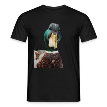 Duck - Men's T-Shirt - black - Front - AI Model Male 178 light (178cm)