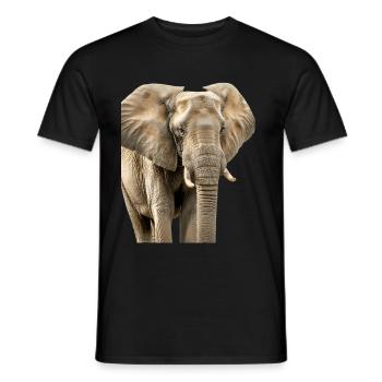 Elefant - Männer T-Shirt - Schwarz - Vorne - AI Model Male 178 light (178cm)