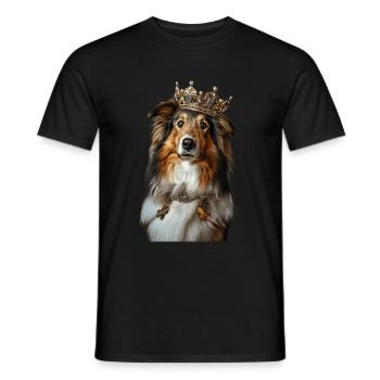 Shetland Sheepdog - Men's T-Shirt - black - Front - AI Model Male 178 light (178cm)