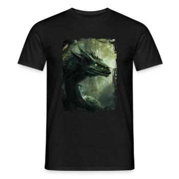 Drachen - Männer T-Shirt - Schwarz - Vorne - AI Model Male 178 light (178cm)