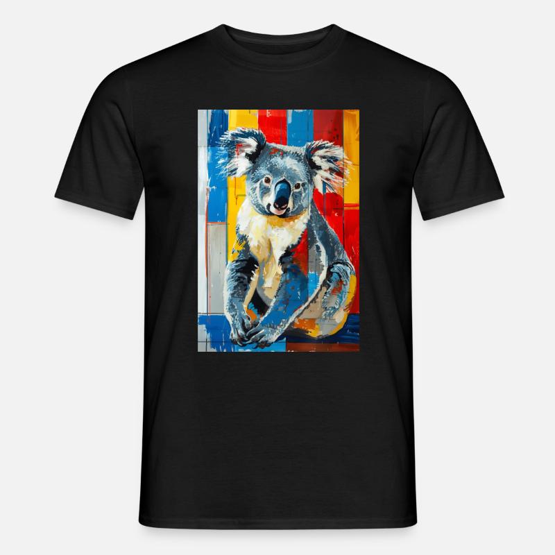 Koala - Männer T-Shirt - Schwarz