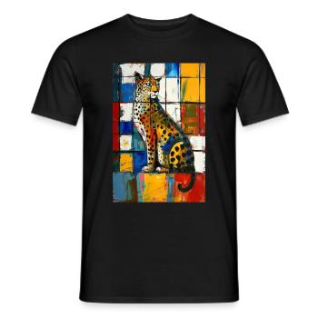 Leopard - Men's T-Shirt - black - Front - AI Model Male 178 light (178cm)