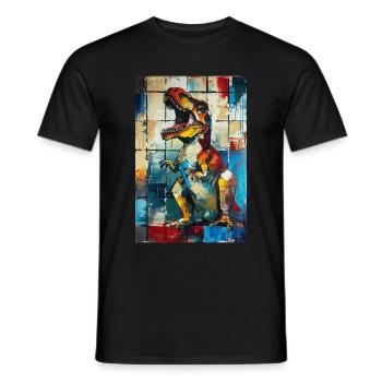 T-Rex - Männer T-Shirt - Schwarz - Vorne - AI Model Male 178 light (178cm)