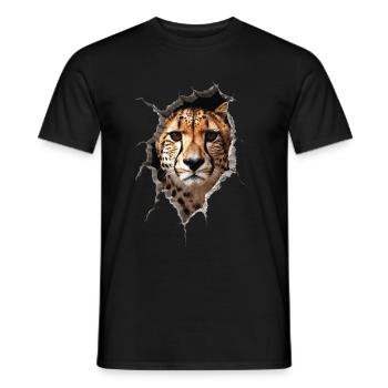 Cheetah - Men's T-Shirt - black - Front - AI Model Male 178 light (178cm)