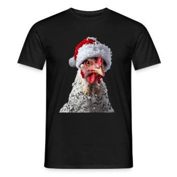 Huhn - Männer T-Shirt - Schwarz - Vorne - AI Model Male 178 light (178cm)
