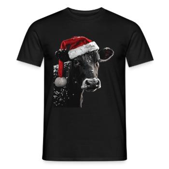 Kuh - Männer T-Shirt - Schwarz - Vorne - AI Model Male 178 light (178cm)