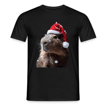 Capybara - Men's T-Shirt - black - Front - AI Model Male 178 light (178cm)