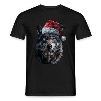 Wolf - Männer T-Shirt - Schwarz - Vorne - AI Model Male 178 light (178cm)