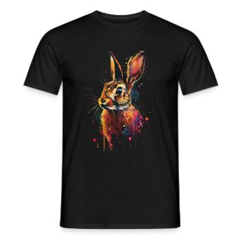 Kaninchen - Männer T-Shirt - Schwarz - Vorne - AI Model Male 178 light (178cm)