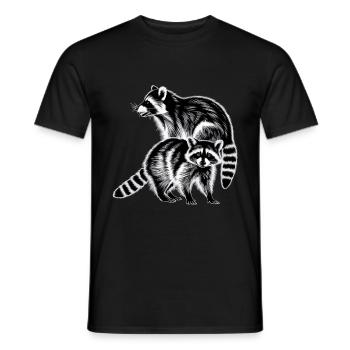 Raccoon - Men's T-Shirt - black - Front - AI Model Male 178 light (178cm)