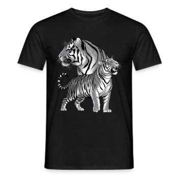 Tigre - T-shirt homme - noir - Devant - AI Model Male 178 light (178cm)